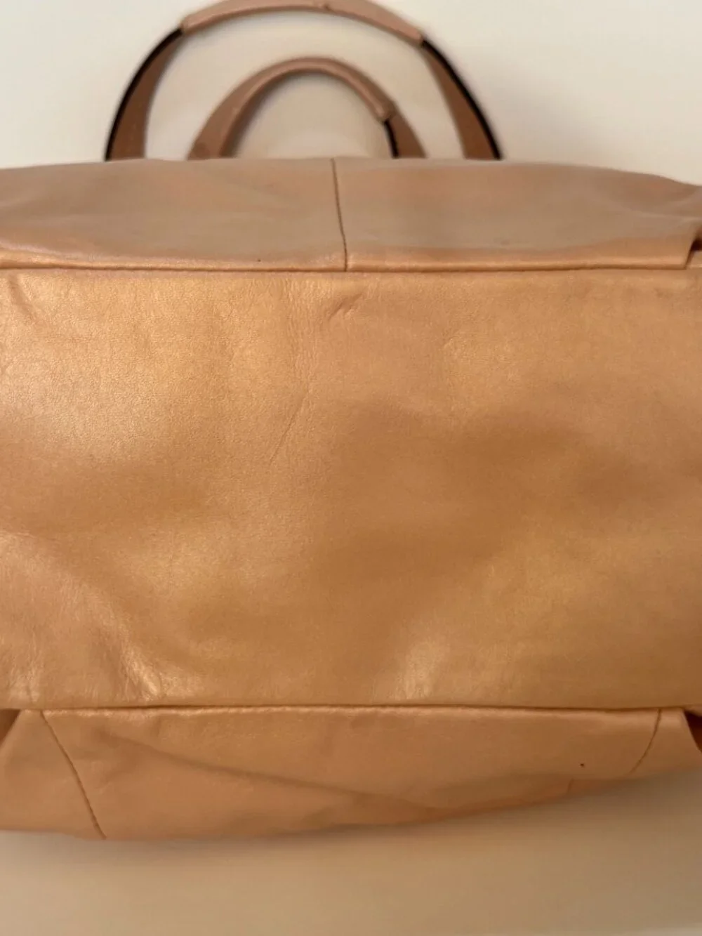 Coach Madison Leather Tote Bag Blush Pink Shoulder Purse F17216 Yellow Resin Buc